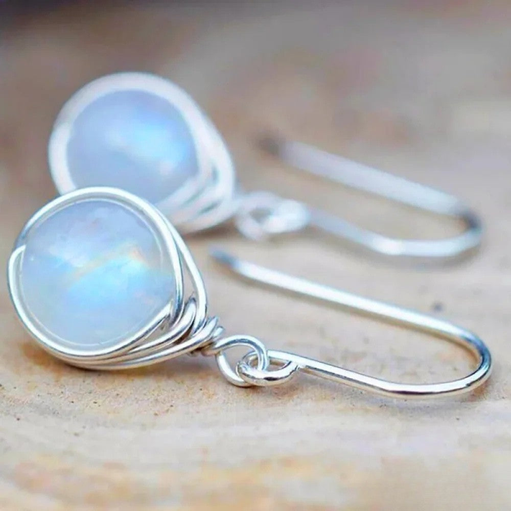 Retro Moonstone Earrings