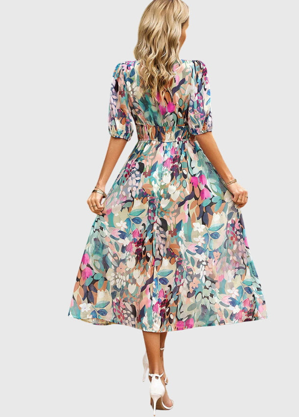 Merlin™ | Flattering Floral Midi Dress