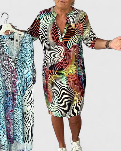 Helinae™ | Sophisticated V-neck Dress